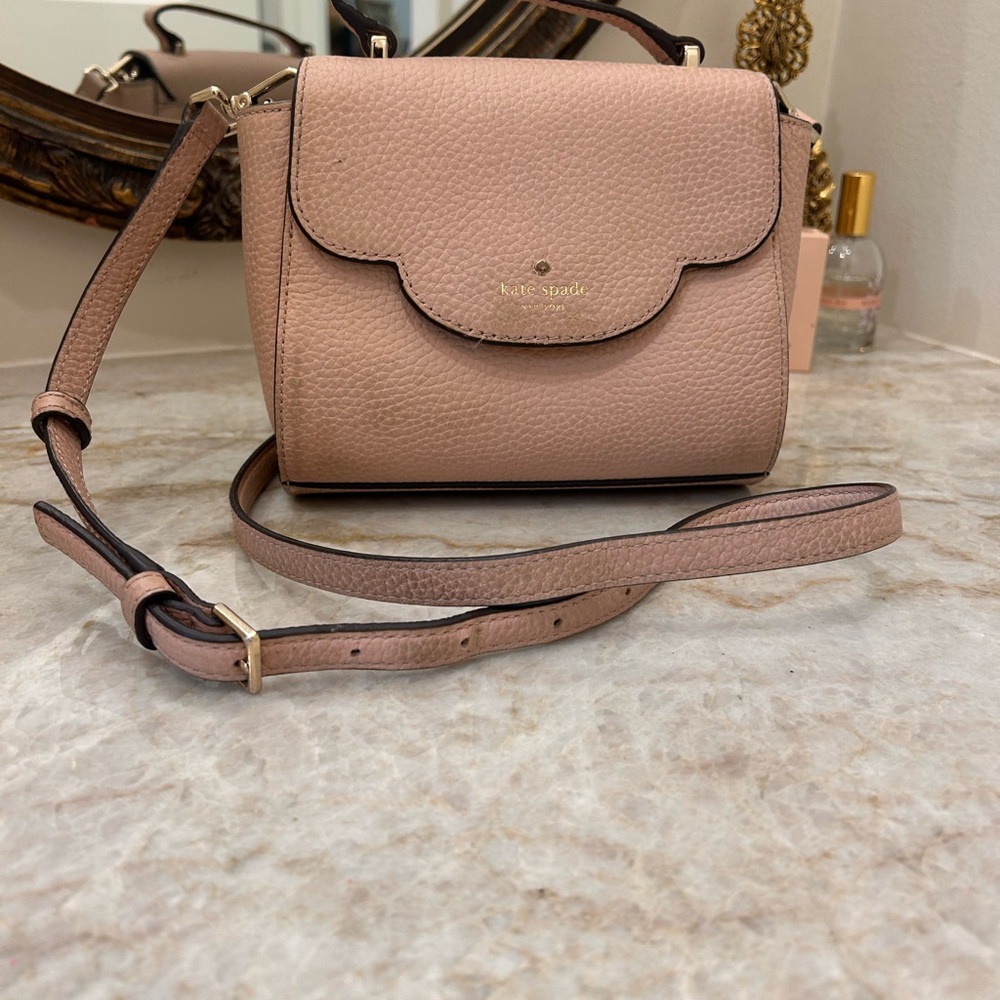 Kate Spade Pink Textured Leather Crossbody Bag